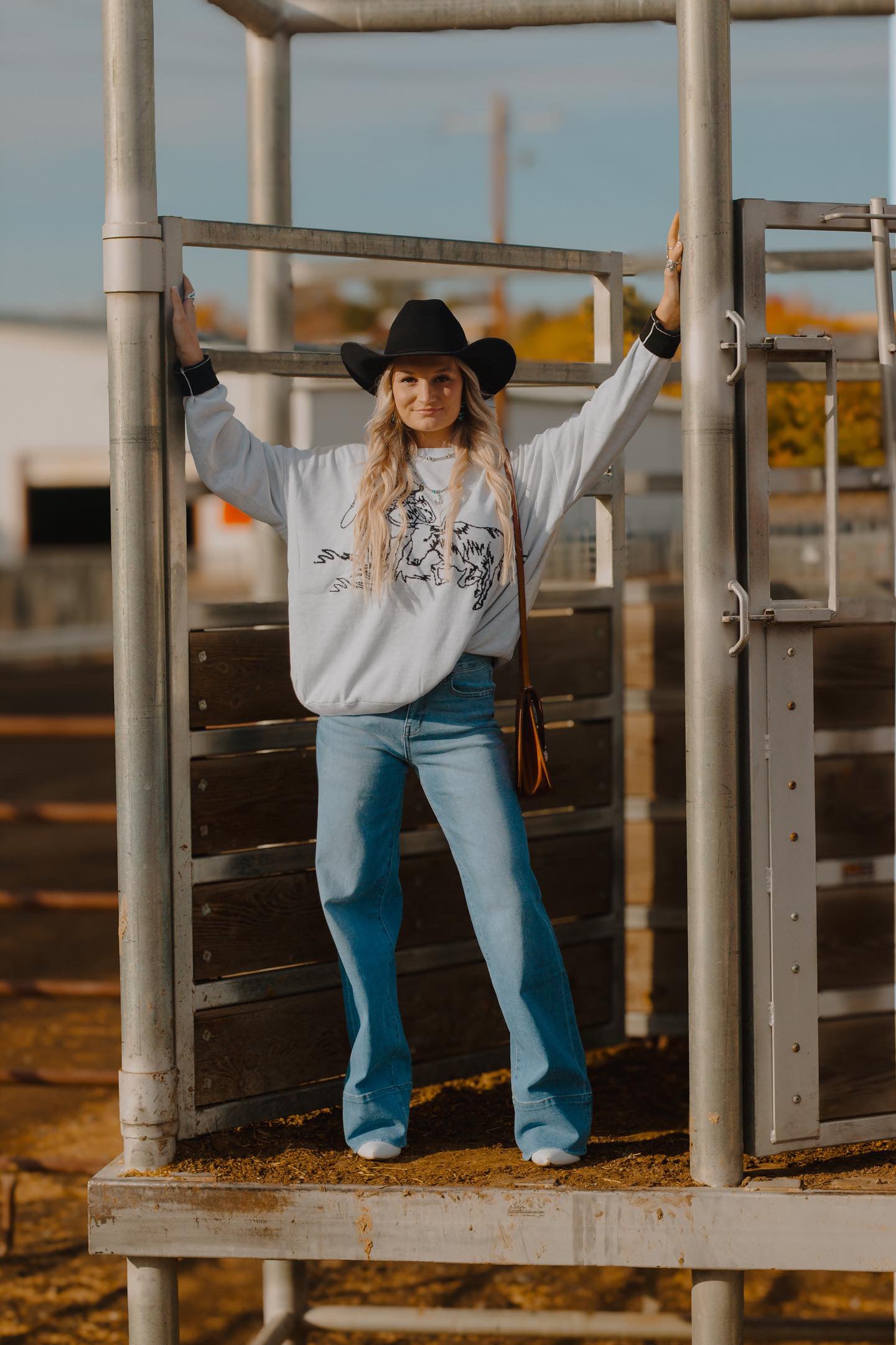 High Rise Raw Hem A Line Jeans