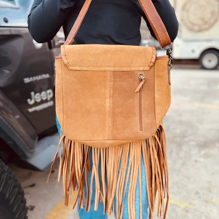 Brown Boot Stitch Purse