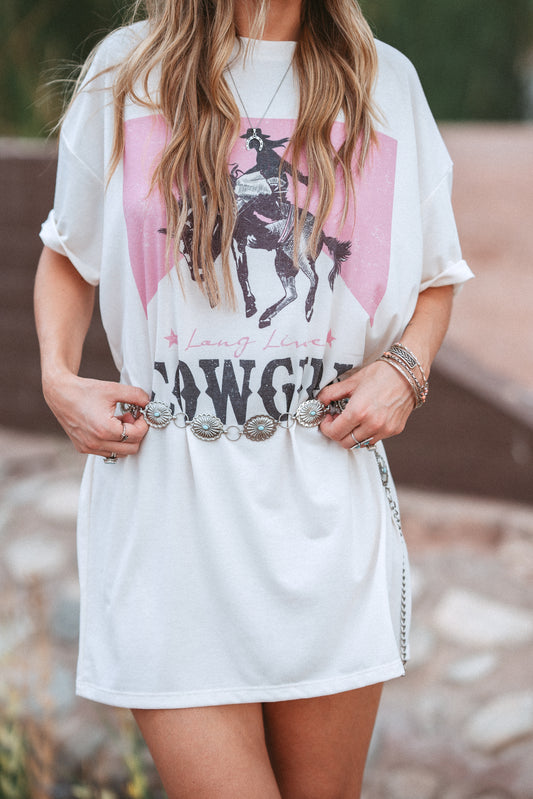 Cowgirl Graphic T-Shirt Dress