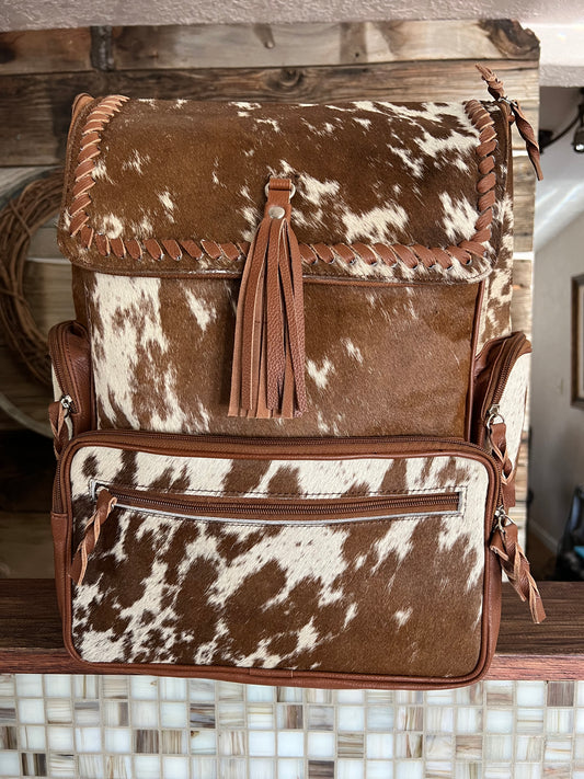 Laced Cowhide Backpack