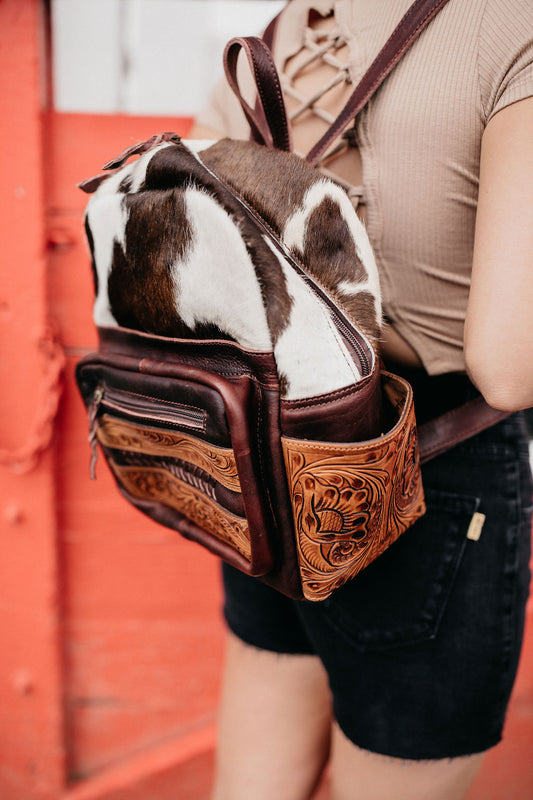The Carly Cowhide Backpack