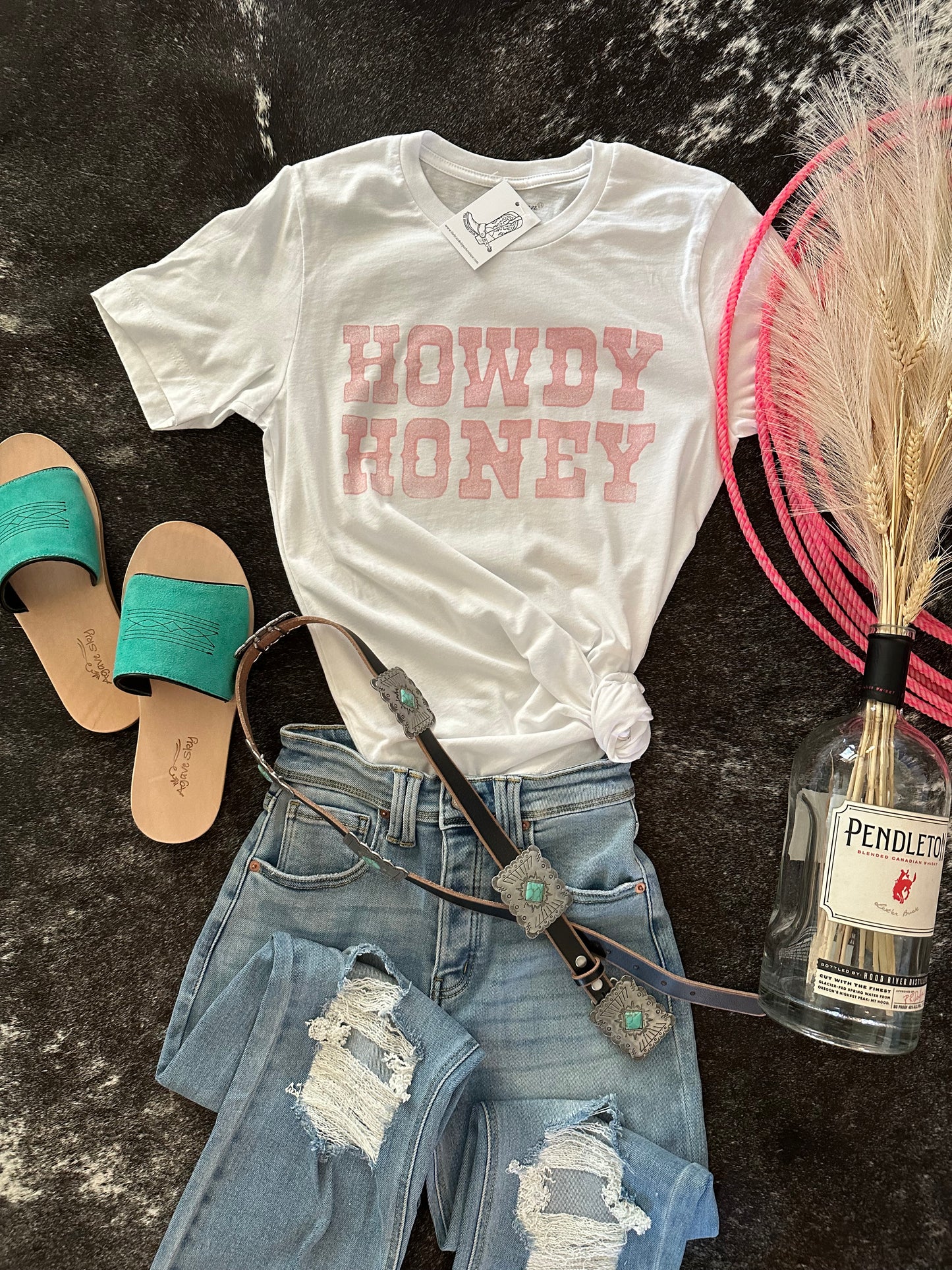 Pink Howdy Honey Graphic Tee