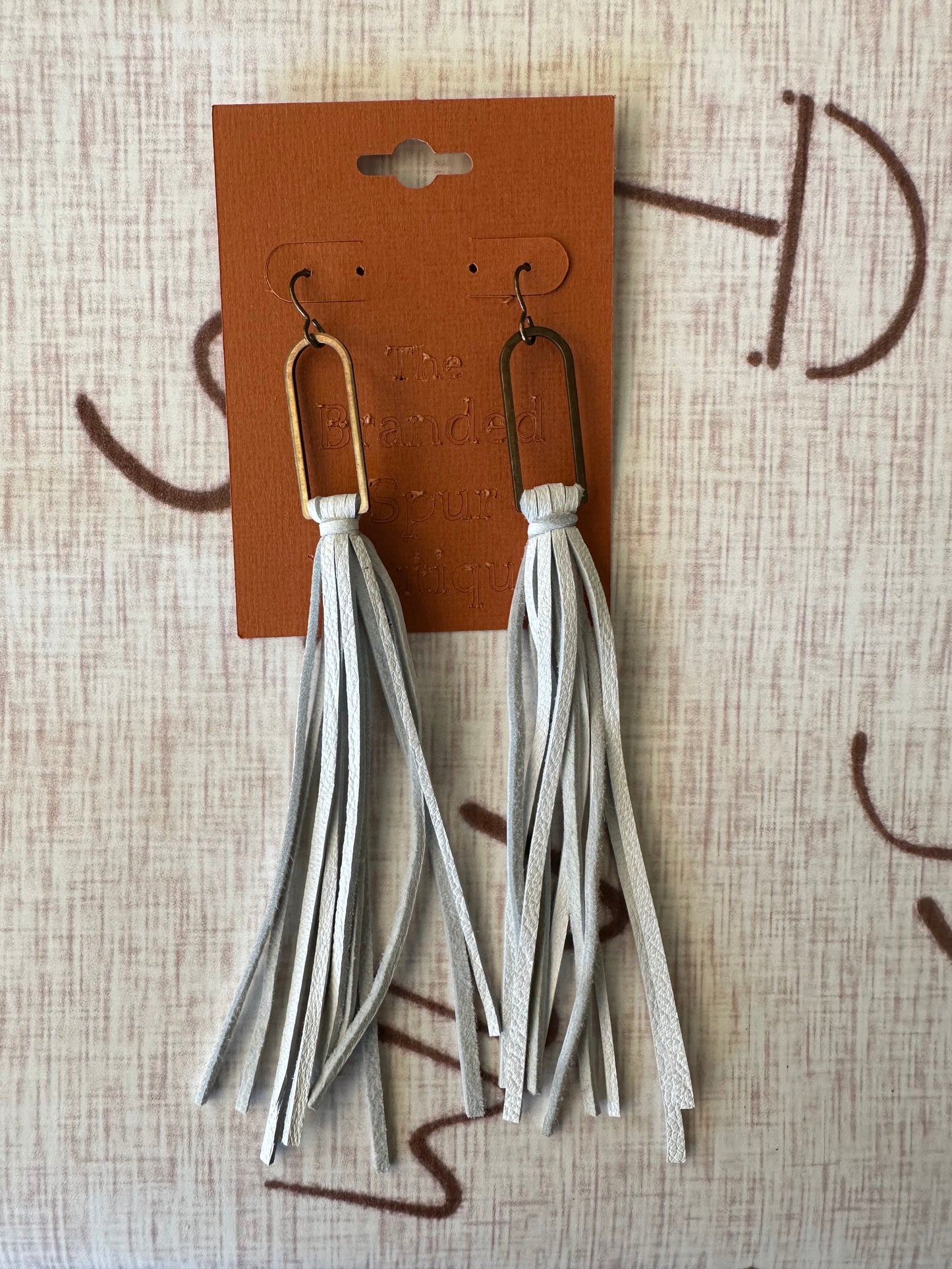 Silver fringe earrings