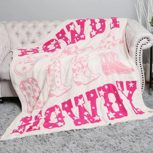 Pink Howdy Blanket