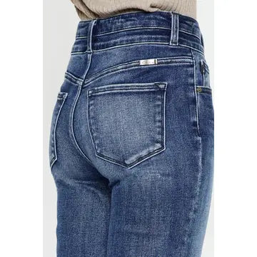 Double Button Flare Jeans