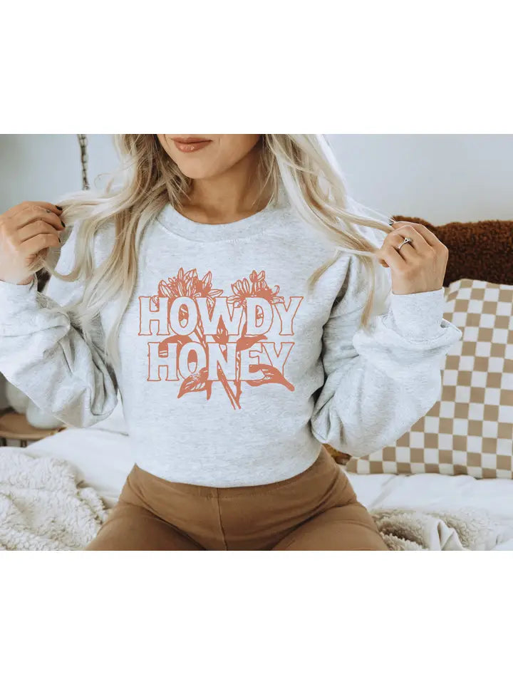 Floral Howdy Honey Crewneck