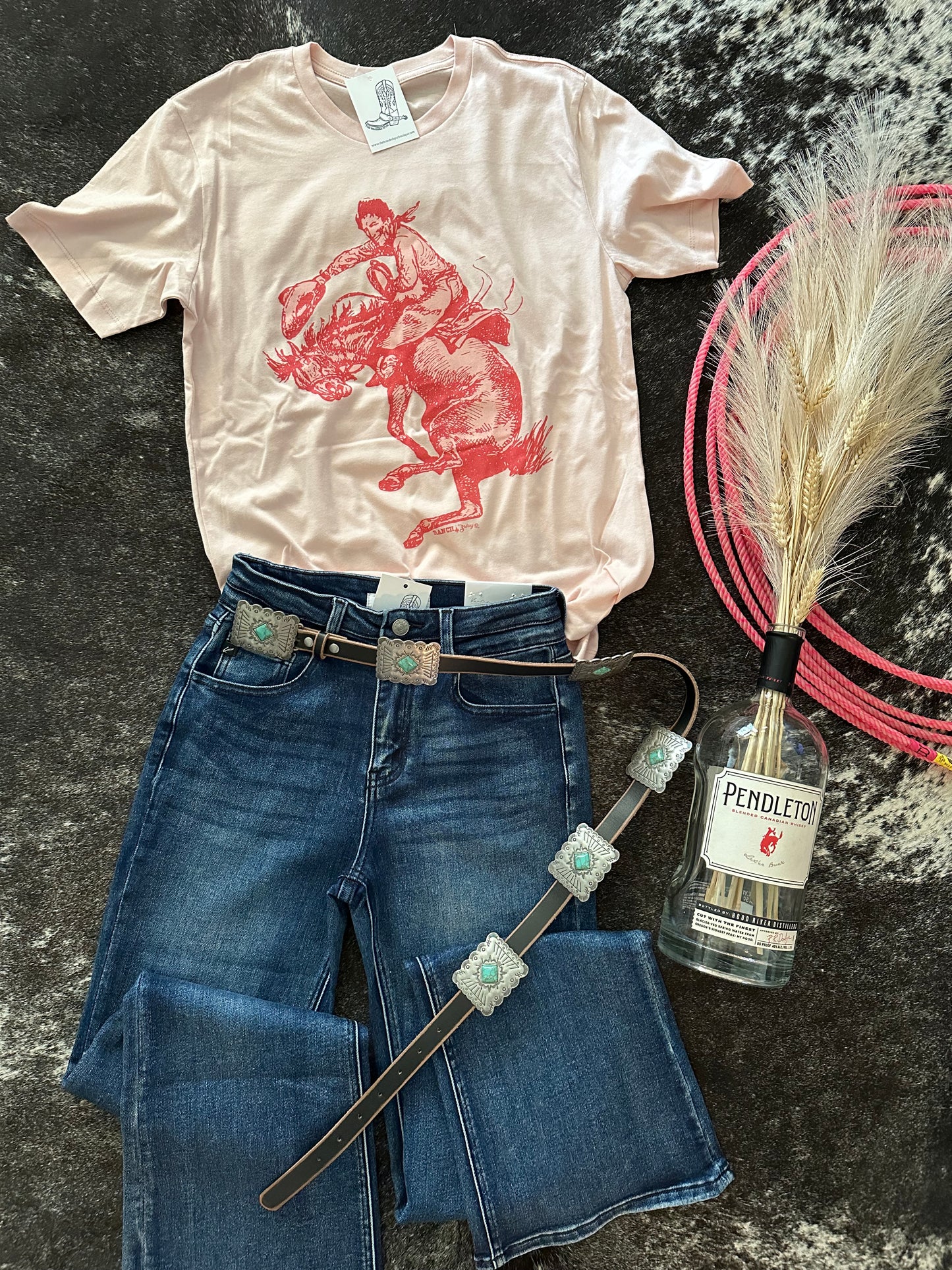 Pink Bronc Graphic Tee