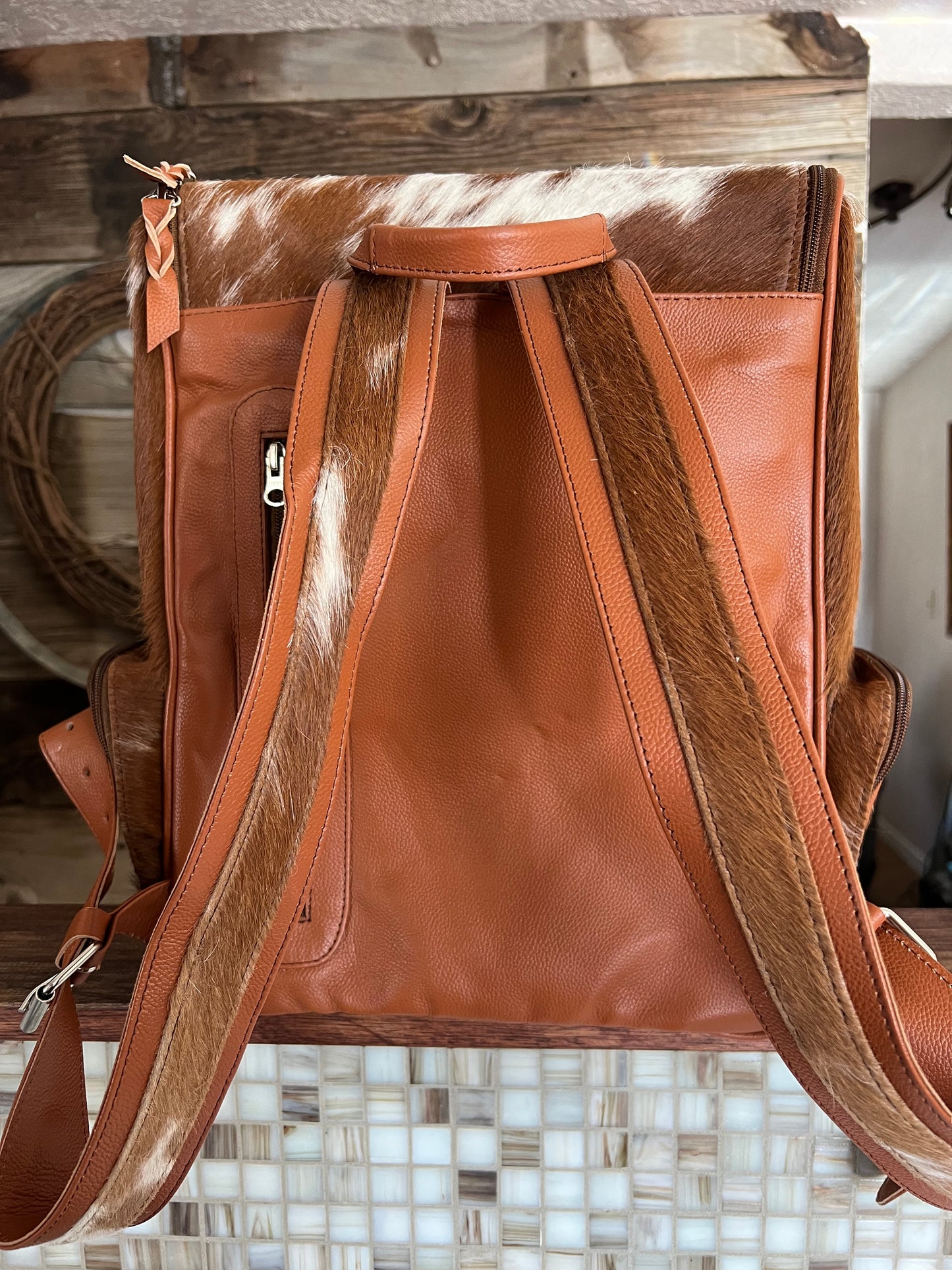 Cowhide Backpack