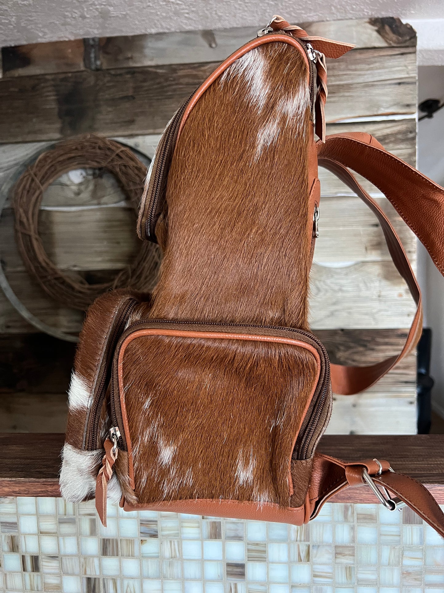 Cowhide Backpack