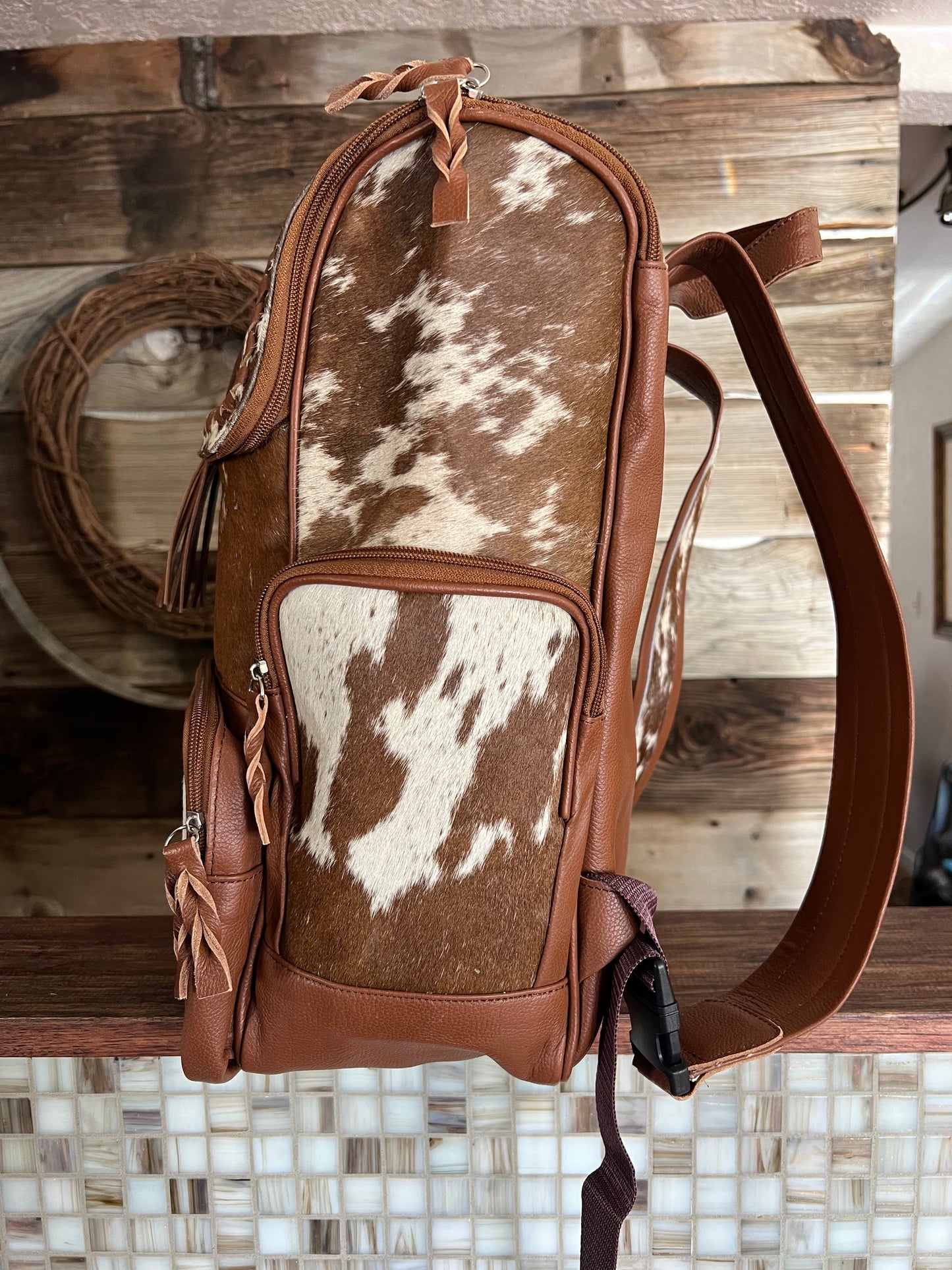 Laced Cowhide Backpack