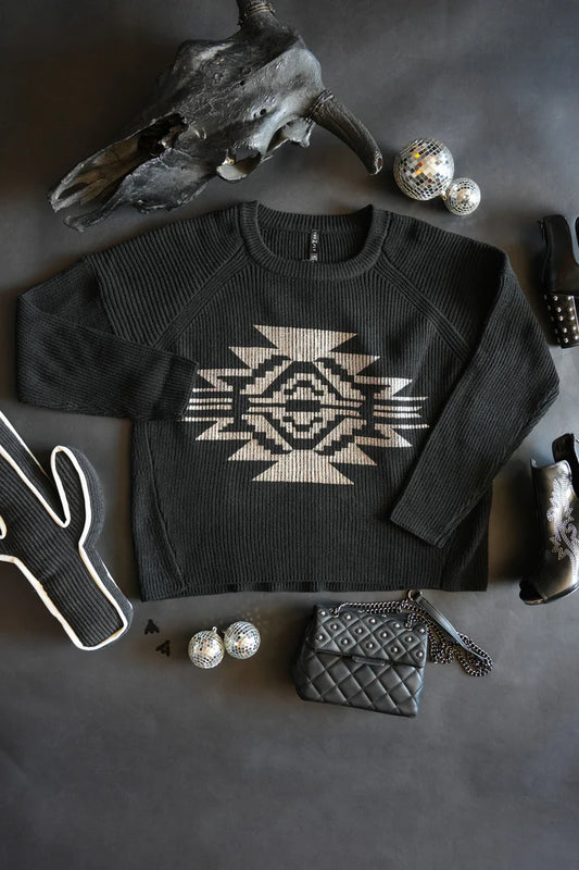 Black Tinsel Taos Sweater