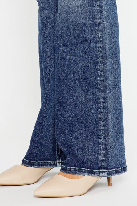 Double Button Flare Jeans