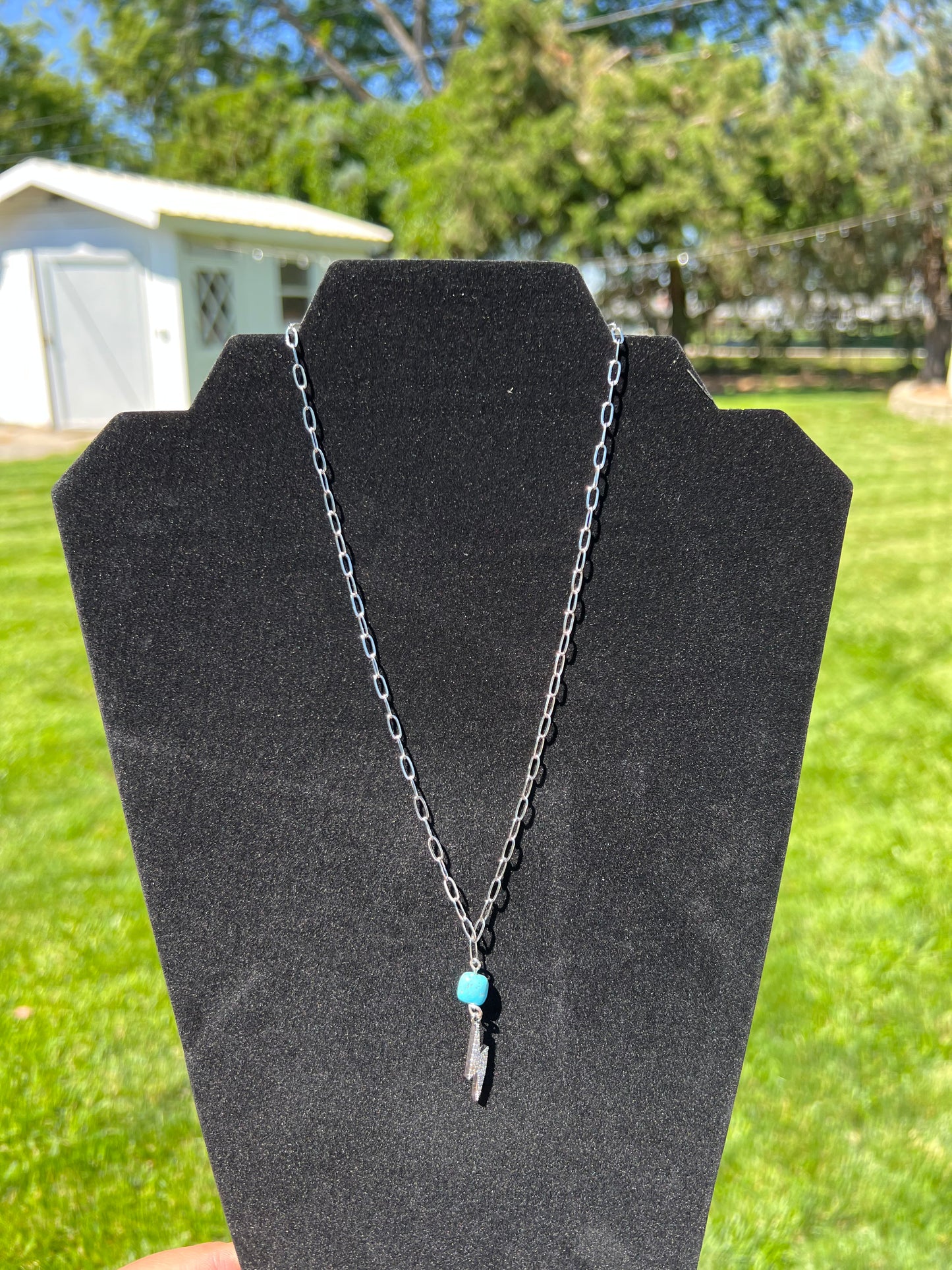 Chain Bolt & Turquoise Choker