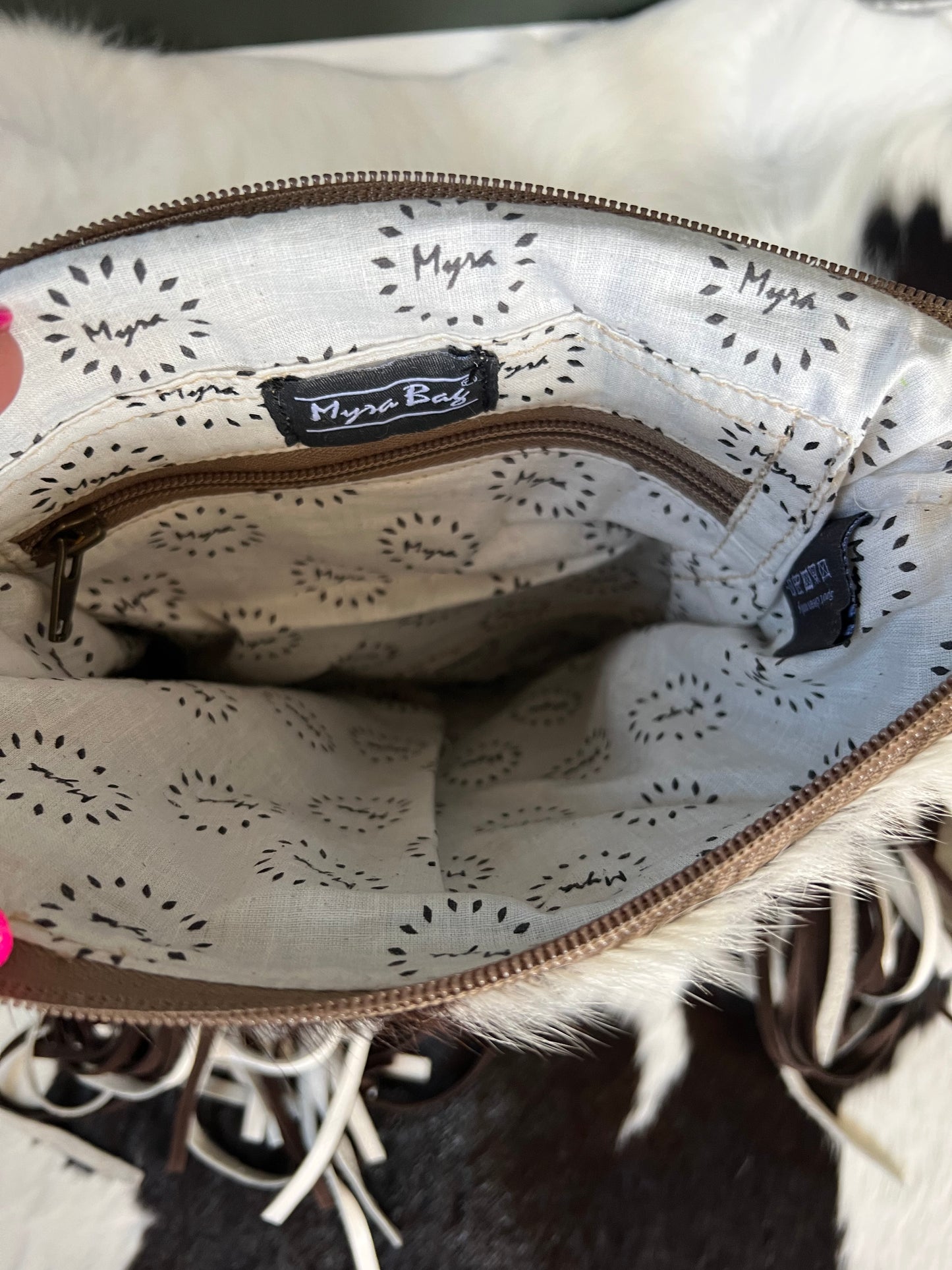 Hand Tooled Leather and Cowhide Concealed Carry Purse