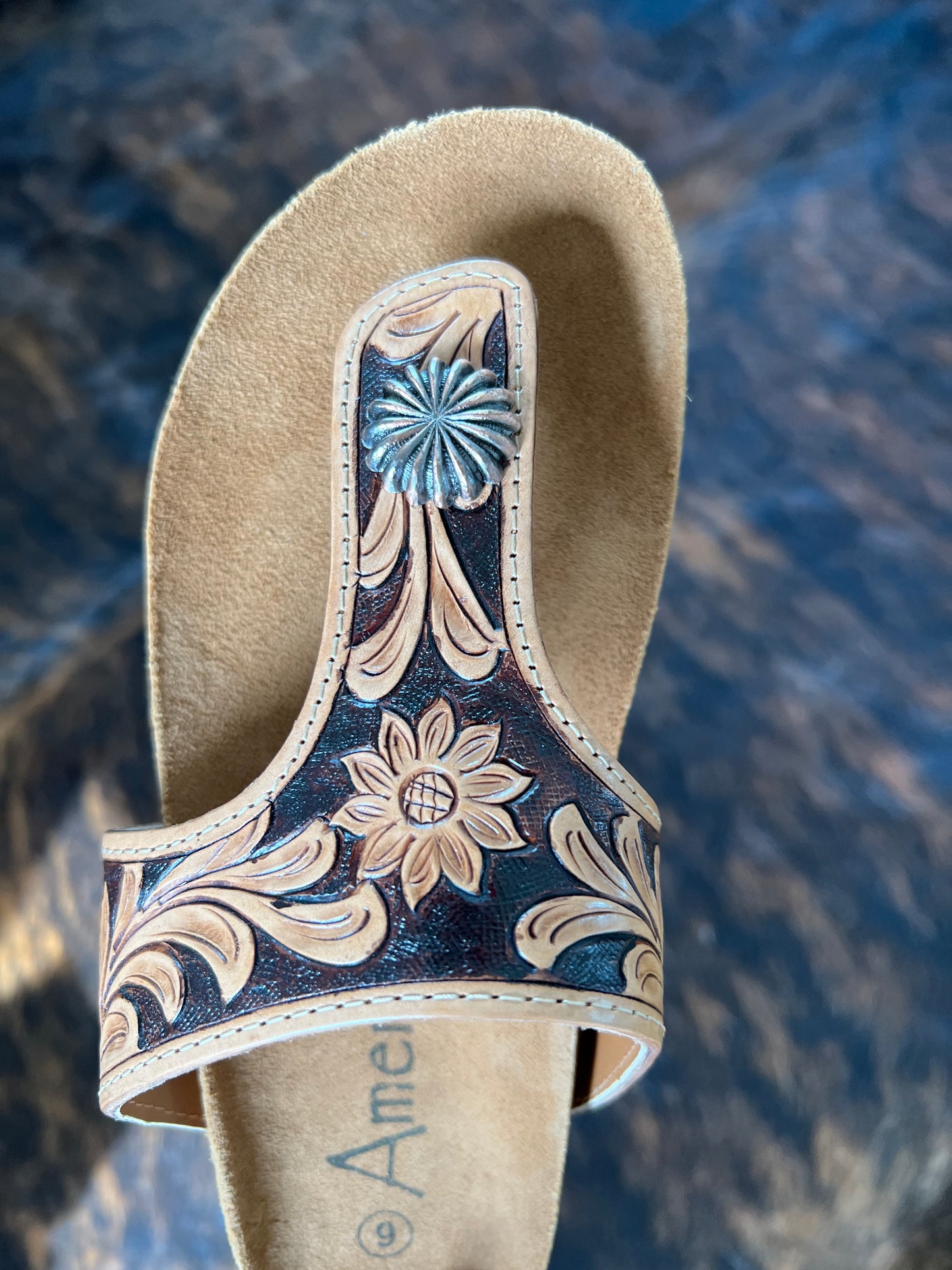 Tooled Leather Sandals