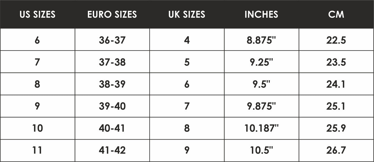 Branded Conversion Chart Hand Tooled Leather Sandals – The Branded Spur Boutique